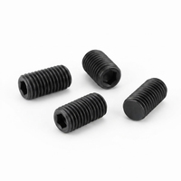 Vis sans tête à pointe concave en acier au carbone, finition oxyde noir, métrique DIN913 M8x10mm, sur mesure