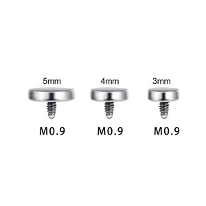 Piercing dérmico de titanio G23 3/4/5/6MM disco plano con rosca interna ancla dérmica parte superior piel buzo superficie Piercing cuerpo joyería - Product Image 2