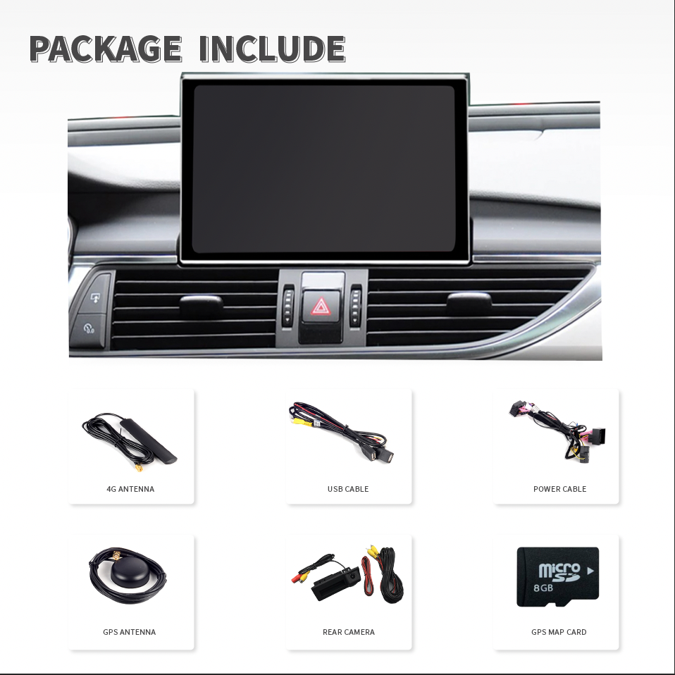 Audi A6 C7 A7 2012-2018 Wifi 4G8コア4GB64GBGPSナビマルチ