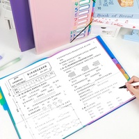 Classeur extensible à onglet arc-en-ciel-24 poches, organisateur durable en format lettre A4, séparateurs en plastique résistant à l'eau