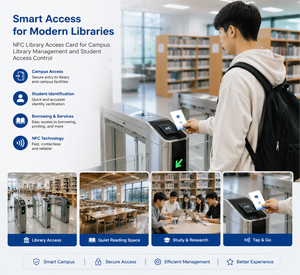บัตรเข้าใช้ห้องสมุด NFC สำหรับการจัดการห้องสมุดในมหาวิทยาลัยและการควบคุมการเข้าถึงของนักศึกษา - Product Image 3