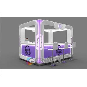 Shop Design Cabinet <strong>Display</strong> showcase Pedestal Cabinet Lockable Vitrine Nail Salon Manicure <strong>Display</strong> <strong>Led</strong> <strong>Light</strong> Kiosk OEM - Product Image 5