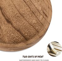 Plateau décoratif rond, décoration de cuisine style ferme, porte-savon 8 pouces, marron, imperméable, léger, facile à nettoyer, support en bois pour bureau