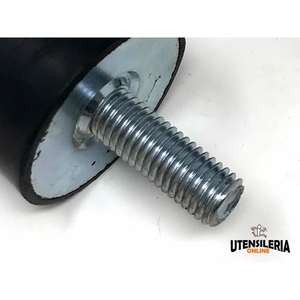 Soporte antivibración de goma cilíndrico con 2 tornillos macho M16 - Product Image 3