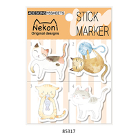 Neko Nekoni — note feuillet esthétique originale, bloc-Notes autocollants colorés et créatifs, page-page en papier, article de papeterie pour carnet de Notes