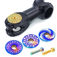 1 ensemble de capuchons de casque de vélo en alliage de titane léger + boulon de potence de vélo M6x30mm résistant à la rouille, 3 couleurs, pièces de vélo