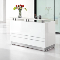 Table de réception en bois moderne blanc, bureau, hôtel, Spa, Salon de beauté, hôtel, table de réception, livraison gratuite, chine
