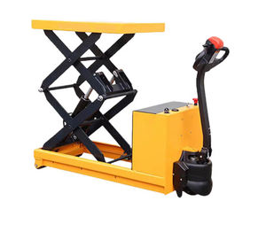 Meja angkat listrik tinggi maksimal tahan lama gunting listrik penuh Platform pengangkat mendorong sendiri kerekan baterai portabel - Product Image 6