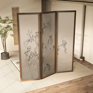 <span class=keywords><strong>Paravent</strong></span> pliable en <span class=keywords><strong>bois</strong></span> de style chinois moderne personnalisable, nouveau bureau mobile, salon de thé, hall d'hôtel, salon de beauté à domicile - Product Image 3