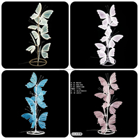 Fournitures de mariage décoration de scène Led papillon route Guide aile support lampadaire passerelle lumière décoration