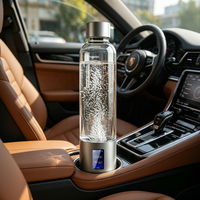 Bouteille d'eau hydrogénée innovante 2026 9000ppb en verre SPE PEM avec contrôle intelligent par application, batterie 5000mAh, 500ml, pour usage domestique, voiture/camping-car