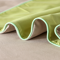 Vente en gros housse de couette simple duo draps en lin ensemble de literie trois pièces en polyester housse de couette à panneau solide à double couleur