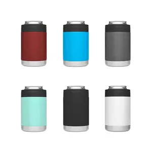 Beer Holder Vacuum Insulated Insulators Koozy Double Walled Stainless Steel Beer Can And Bottle Cooler With Custom Logo