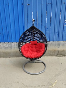 Chaise suspendue en forme de <span class=keywords><strong>cocon</strong></span> en rotin avec support en métal, prix d'usine, meubles d'extérieur, balançoires de patio, chaise de jardin - Product Image 3