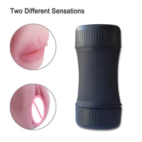 Masturbateurs de poche portables 2 en 1 pour hommes, masturbateurs masculins réalistes, godets de poche faciles à nettoyer