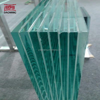 Modern design helder gelaagd glas voor supermarkten, prijs per m²