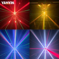 18 Projecteurs Lyres Cubes Phosphorescents RGBW à Rotation Complète avec Effet Laser DMX et Fonctionnement Automatique pour Éclairage Scénique en Boîte de Nuit, Mariage et Spectacles