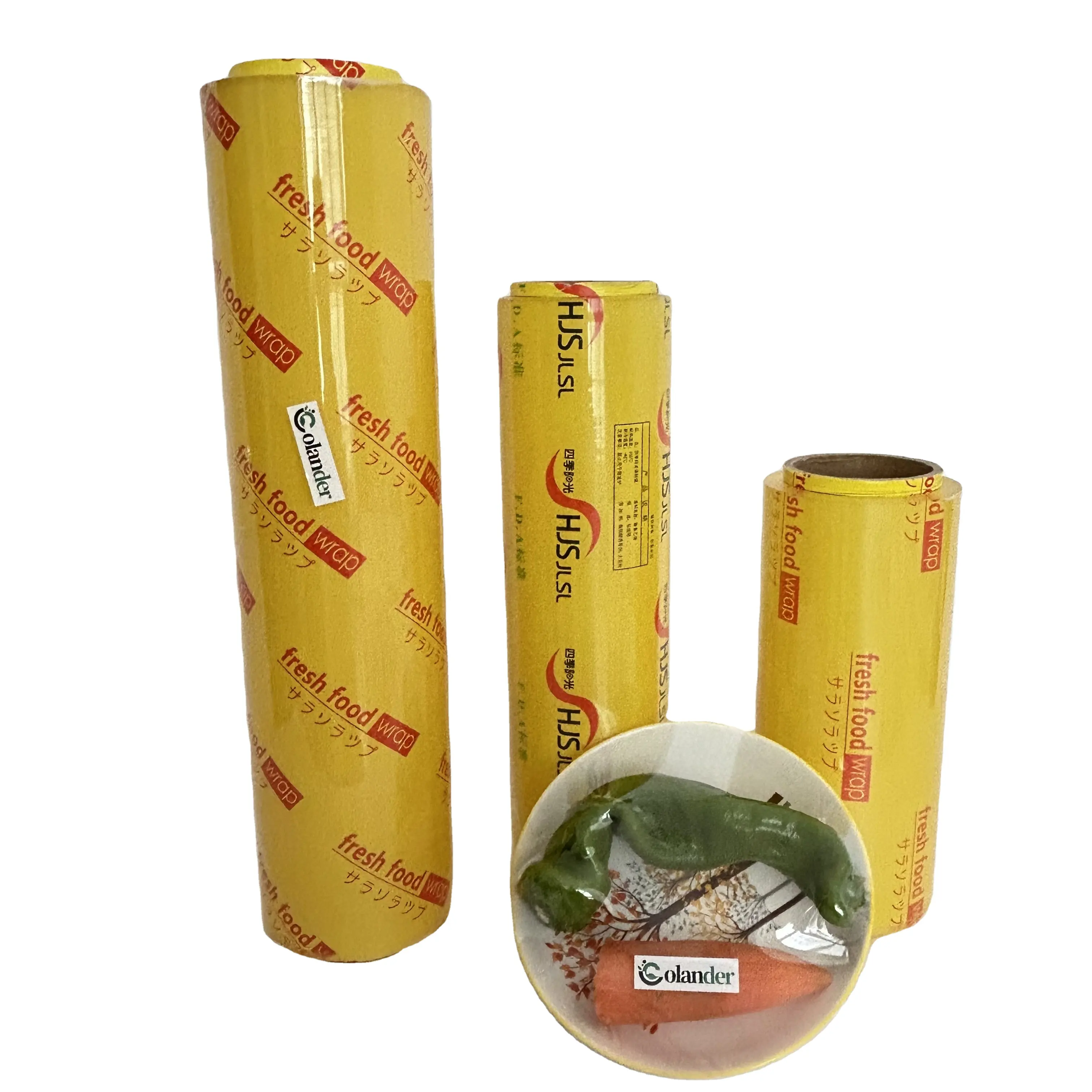 Hoge Transparante Goede Kwaliteit Milieuvriendelijke Pvc Vers Houden Film Chinese Stretch Film