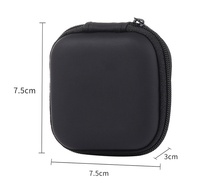 Étui pour casque en cuir PU EVA, étanche, sac de rangement pour câble de données, boîte de protection pour câble de données USB, durable et résistant à l'usure