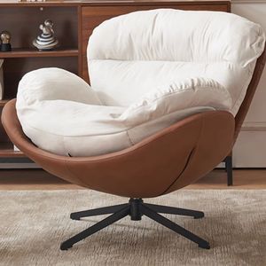 <span class=keywords><strong>Fauteuil</strong></span> pivotant moderne en <span class=keywords><strong>cuir</strong></span> et tissu avec éponge haute densité à mémoire de forme pour salle à manger et hôtel - Product Image 3