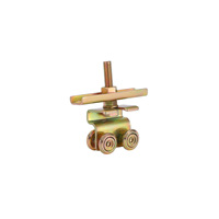 Poulie de suspension industrielle à 4 rouleaux pour quincaillerie de porte coulissante robuste en acier au carbone galvanisé