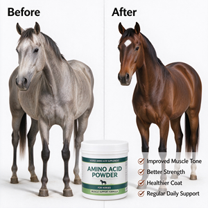 Polvere di Aminoacidi per Cavalli L-Arginina L-Lisina L-Leucina Agente di Supporto Muscolare per Cavalli Integratore Muscolare Equino - Product Image 3