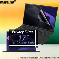 Filtre de confidentialité réversible double face pour ordinateur portable 17'' 16:10, anti-espionnage, anti-lumière bleue, anti-reflet, surface mate et brillante, vente en gros
