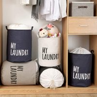 Panier à linge pliable moderne en tissu non tissé imperméable grande capacité