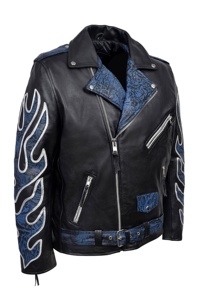 Abrigo Largo de Cuero Genuino Azul Llama 100% Personalizado para Hombre, Estilo Largo, Marca Privada OEM, Prenda Exterior Elegante y de Lujo - Product Image 2