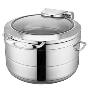 Calentador de Sopa Buffet de Acero Inoxidable de 10L de Primera Calidad con Vidrio Templado Más Ancho para Equipos de Catering Comercial - Product Image 1
