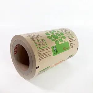 Filme de embalagem de alimentos flexível, folha de plástico laminada de impressão personalizada calor selável, materiais de embalagem de alimentos, rolo de filme de estoque para embalagem automática