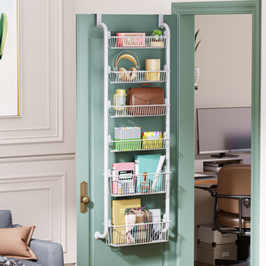 Storage <strong>Baskets</strong> 6 Layers Door Hook Storage Rack Without Punching Back <strong>Hanging</strong> Home Organize Mesh Metal <strong>Wire</strong> Other Storage <strong>Basket</strong> - Product Image 2