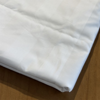 Hotel Pillow Quilt Sheet Weiße Stoffst reifen Stoff 100% Baumwolle Stoff Sonder anfertigung Fabrik preis 3cm Satin streifen
