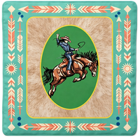 Tapis de Mahjong à motif Cowboy, couverture de table en caoutchouc néoprène antidérapante, pliable, portable, résistant à l'eau, pour fête à domicile