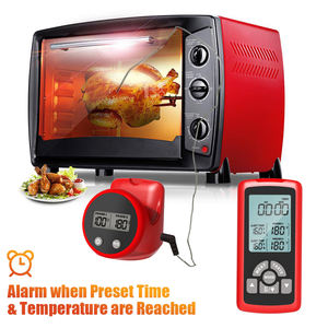 เครื่องวัดอุณหภูมิเนื้อแบบไร้สายสำหรับทำอาหารเครื่องวัดอุณหภูมิอาหารแบบดิจิตอลพร้อมที่จับเวลาตั้งปลุกอุณหภูมิหัววัดคู่ - Product Image 4