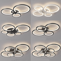 Éclairage intelligent Moderne Intérieur Acrylique Plafonnier Carré Fantaisie Lampe Chambre Salon RVB LED Télécommande Plafonnier