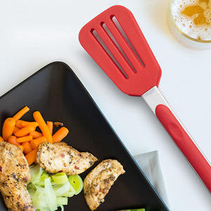 Stainless Steel Silicone Serving Food Kitchen <strong>Tongs</strong> Heat Resistant Meat Turner Spatula <strong>Tongs</strong> - Product Image 5