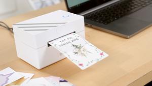 طابعة حرارية من الورق المقوى صغيرة محمولة مخصصة بدون حبر ، بطاقات المعايدة وبطاقات باركود للشحن-المخزون - Product Image 3