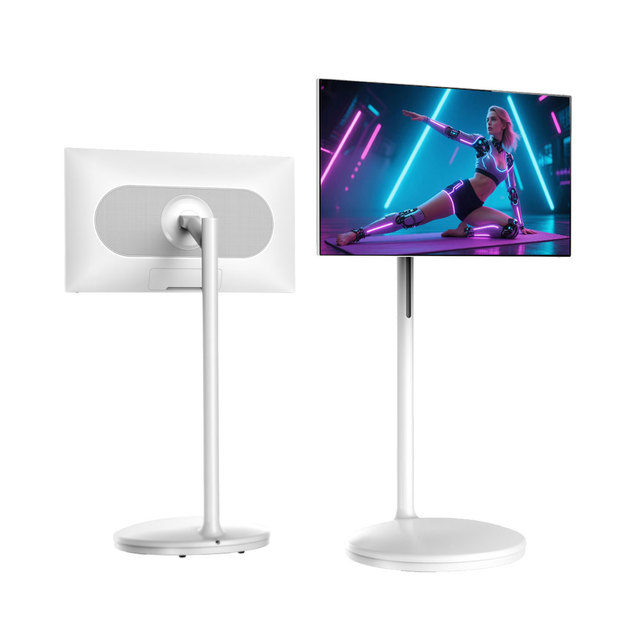 Tv Smart 27inch Touch Screen Stand Mobile Display Large Electronic Tablet Pc With Wheels Monitor Portable Android Tv With Camera