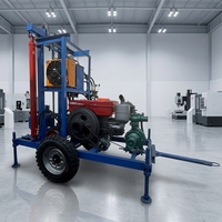 Foreuse de puits d'eau diesel PH200 à performance stable, profondeur max. 200 m, 22 CV, équipement de forage compact à économie d'énergie pour puits