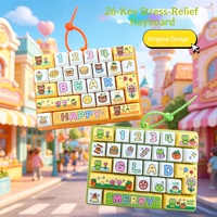 Clavier de décompression créatif en plastique à 26 touches, étanche, avec design de dessin animé mignon, gadget de pêche thérapeutique, transfrontalier