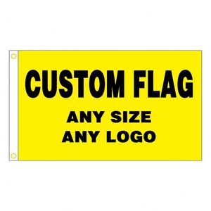 ธงโพลีเอสเตอร์ถักแบบสั่งพิมพ์ขนาด 90x150 ซม. พิมพ์ด้านเดียว สีสันสดใส พร้อมห่วงทองเหลือง สำหรับงานส่งเสริมการขาย - Product Image 1