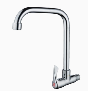 ก๊อกน้ำห้องครัวสุดหรู สีเงิน ก๊อกผสมอ่างล้างจานน้ำร้อนและน้ำเย็น - Product Image 6