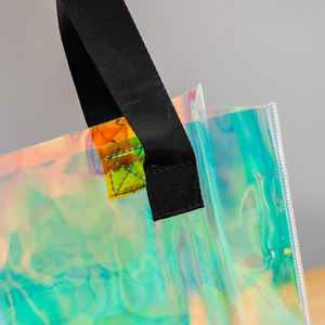 กระเป๋าช็อปปิ้งพีวีซีกระเป๋าชายหาดโฮโลแกรมแบบกำหนดเองกระเป๋าโท้ทกันน้ำ - Product Image 4