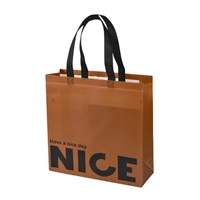 Sac de courses réutilisable en non-tissé laminé avec logo pour l'emballage de vêtements et de cadeaux