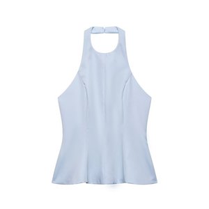 เสื้อกล้ามทรงเวสต์เปิดไหล่สีลูกกวาดหวานๆ รุ่นใหม่ประจำฤดูร้อนปี 2026 สำหรับผู้หญิงจาก ZEVITY พร้อมกระโปรงสั้นทรงเปิดหลัง - Product Image 6