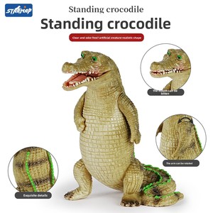 Modelos de animales salvajes de plástico realista, juguetes educativos cognitivos para niños y niñas, cocodrilo y cocodrilo del Nilo para niños - Product Image 2