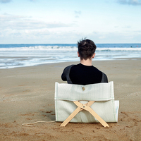 Support de poteau en bois de qualité supérieure tapis de plage chaise de salon sac à dos pliant chaises de plage léger avec pochette de rangement