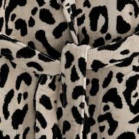 Jubah Mandi Musim Dingin Thermal, Motif Anjing Bergaya & Detail Berpita, Mendukung Kustomisasi Logo di Bagian Depan