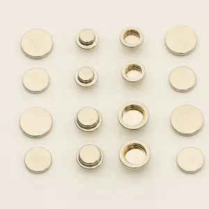 Bekleidungs zubehör Benutzer definiertes Logo Metall Silber Knopf Knopf Set Benutzer definierte Kleidung Druckknöpfe